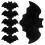 18Pcs Halloween Bat Placemat Set Felt Tableware Mats Home Dinner Mats 2