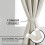 Beige Thermal Blackout Curtains with Silver Wave Print, 4