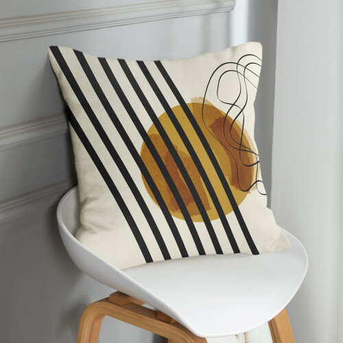 Ensemble de 4 housses de coussin décoratives style bohème naturel 1