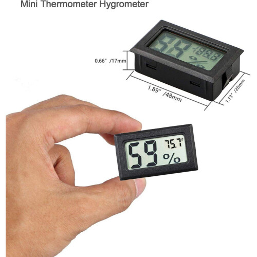 Digital Electronic Thermometer Hygrometer, Mini Fahrenheit () LCD Display 2PCS 1