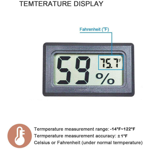 Digital Electronic Thermometer Hygrometer, Mini Fahrenheit () LCD Display 12PCS 2