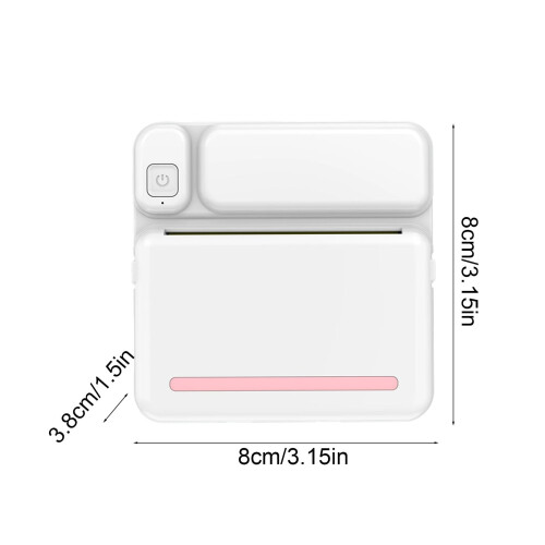 Portable Mini Thermal Printer, Bluetooth Inkless Label & Photo Printer, Rechargeable Battery, Compact Multicolor Design – Compatible with 2