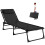 Outsunny Outsunny Folding Beach Chair Chaise Lounge 4 Adjustable Positions, Black 2