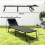 Outsunny Outsunny Folding Beach Chair Chaise Lounge 4 Adjustable Positions, Black 3