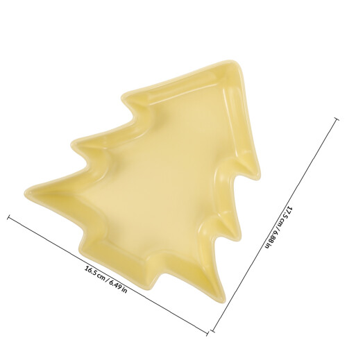 Piatto Bianco Forma Albero Per Uso 1