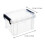 Mini Storage Bins with Lids, Handles & Latches - 4pcs 6