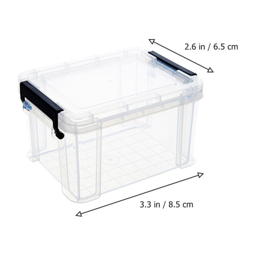 White 4 Pcs Plastic Convenient Storage Boxes Small Items Case Mini Fine Container Household 1