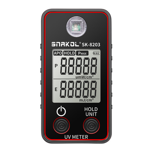 High Precision Ultraviolet Illuminometer Handheld, LCD Display, Data Hold