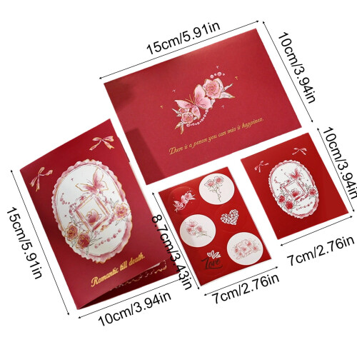 Paper Pop-Up Greeting Card Romantic Floral Design 2