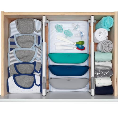 Séparateur de tiroir extensible pour commode - Lot de 4 2
