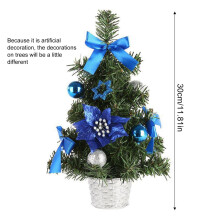 Mini Christmas Tree with Ornaments – Gold, Silver, Red,