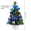 Mini Christmas Tree with Ornaments – Gold, Silver, Red, 1