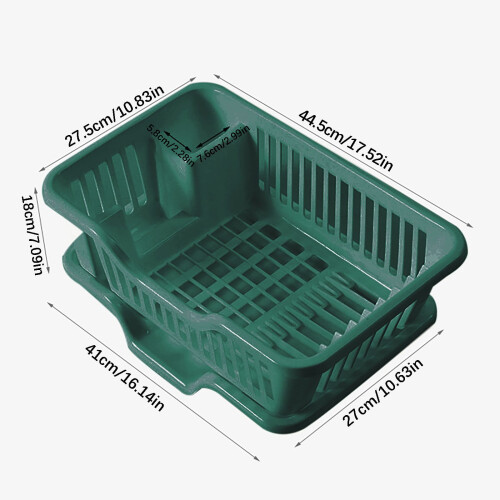 Space-Saving Dish Drying Rack with Drainboard, Rustproof Kitchen Counter Rack for Bowls, Chopsticks & More 2
