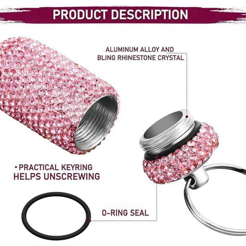 Σετ 3 τεμαχίων δοχείων χάπια Bling με μπρελόκ – Αδιάβροχη θήκη ταξιδιού για 1