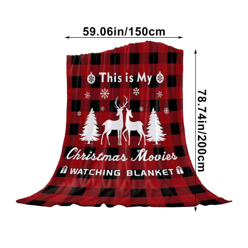 Χριστουγεννιάτικη κουβέρτα Fluffier Flannel, 59x79", απαλή ζεστή χριστουγεννιάτικη 1