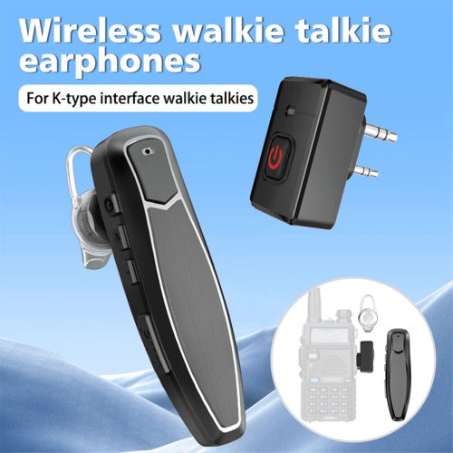 Ασύρματα ακουστικά Bluetooth PTT με δυνατότητα hands-free, βύσμα K για μικρόφωνο, ακουστικά 2