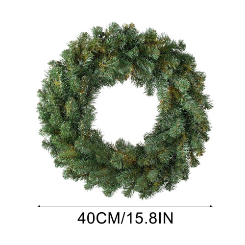 Guirlanda de Natal Grande Deluxe Evergreen Pine de 15,8 polegadas, Decoração de Natal para Ambientes Internos e Externos (M) 1