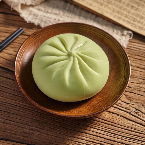 Glitter Dumpling Squishy Toy Green Yellow 1pc 1