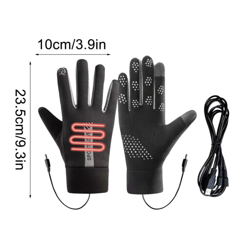 Vyhrievané rukavice s USB, vodeodolné, s reguláciou teploty, 1 pár 2