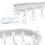 Drape Hooks Removable for Dining Rooms in White Plastic 30 Pcs 4