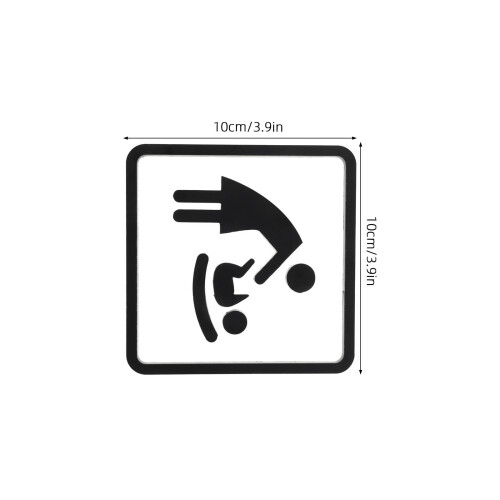 2Pièces Métal Noir Station De Change Bébé Autocollant 1