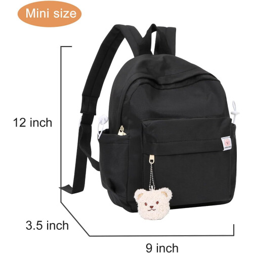 Mini sac à dos, petit sac à main esthétique avec pendentif ours 1