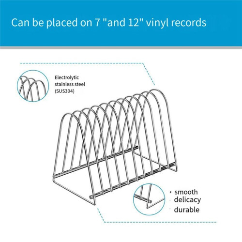 Vinyl Record Display Rack Reading Rack Home Storage Desktop Storage CD Storage Record Rack 15 Slots 1