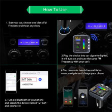 5.3 FM Transmitter Car Adapter Car Charger 42W PD30W HIFI Sound Effect Wireless Hands-Free Call USB MP3 Player