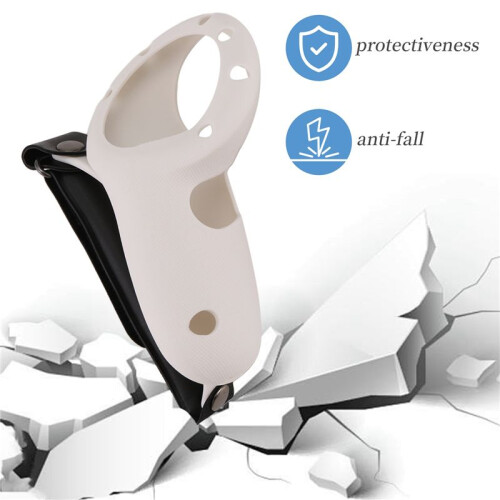 For Meta Quest 3 Controller Covers Lens Cap Light-Blocking, Nose Pad and Face Cover for Quest 3 Accessories White 2