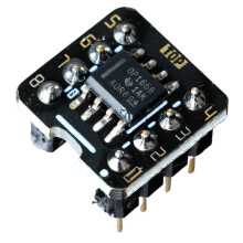 Novo Amplificador Operacional Duplo OPA1656 de Alta Corrente (100mA), Ultrabaixa Distorção e Baixo Ruído, com Conector Reto DIP8.