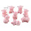 Conjunto de 8 figuras de porquinho rosa em resina, 6 cm (2,36 polegadas) 3