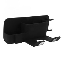 Wall Mounted Hair Dryer Holder Organizer Silicone Black 265.5x132.2x98mm