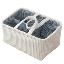 Bag Storage Basket Basket Diaper Wet Storage Bag Grid Storage Fabric Large Capacity Diaper Bag White