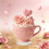 Heart-Shaped Acrylic Tea Cup Ornament 1 Piece 4