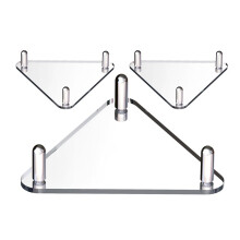3-Pack Acrylic Football Stand, Basketball Stand with Stainless Steel Rods, Soccer  Holder, Volleyball Holder