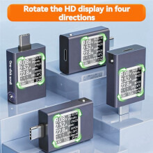 HDC-085C Testeur de Wattmètre à Écran Couleur Type-C PD3.1 Testeur de Chargeur de Téléphone Portable Compteur de Puissance Multifonction