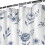 Cortina de chuveiro com estampa floral, 84x72 polegadas, com 12 ganchos. 3