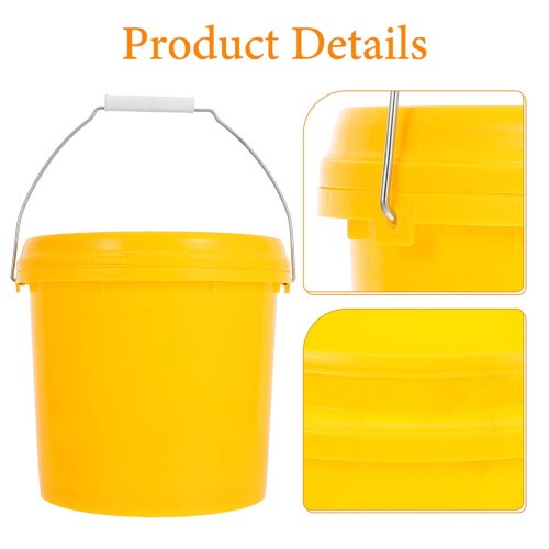 Wash Bucket Yellow PP Household Use Storage Solutions 1Set 2