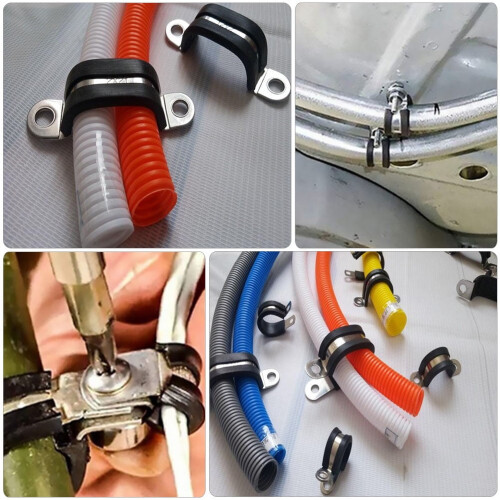 Pipe Clamp Wire Clamp Line Management 10Set 1