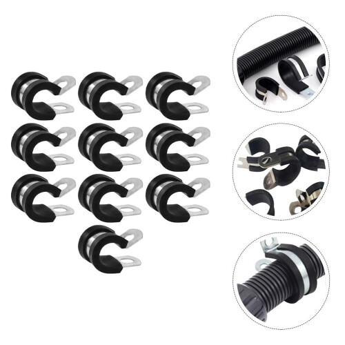 Pipe Clamp Wire Clamp Line Management 10Set 2