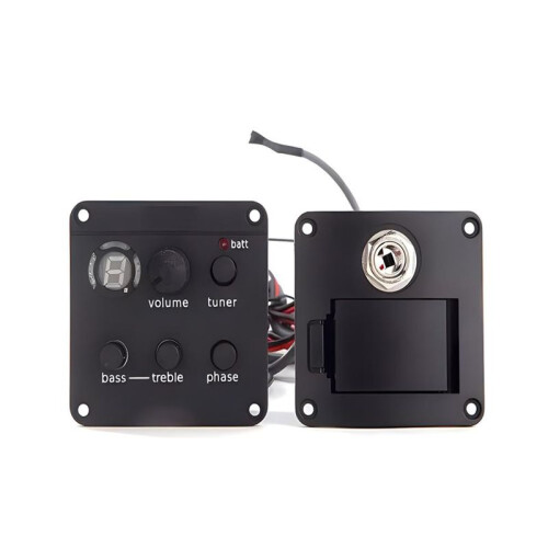 EQ Elbox Equalizers Volymkontroll Gitarr Pickup Preamp System Piezo Pickup Tuner för Klassisk Akustisk Gitarr