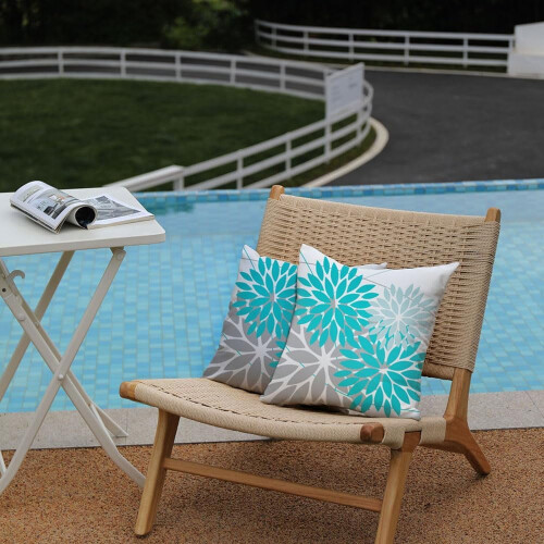 Μαξιλαροθήκες εξωτερικού χώρου 20x20", Σετ 2 τεμαχίων, Αδιάβροχες, Γεωμετρικές, 2