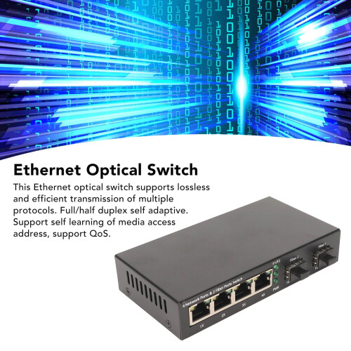 Διακόπτης οπτικών ινών 10G SFP με 4 θύρες RJ45, γρήγορη, αξιόπιστη συνδεσιμότητα 1