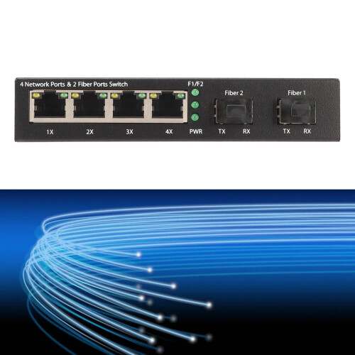 Διακόπτης οπτικών ινών 10G SFP με 4 θύρες RJ45, γρήγορη, αξιόπιστη συνδεσιμότητα 2