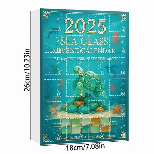 Ημερολόγιο Advent με ζώα Sea Glass 24 ημέρες 2