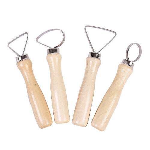 Ceramic Clay Tools Set for Beginners 10 Pieces Wood Color 2