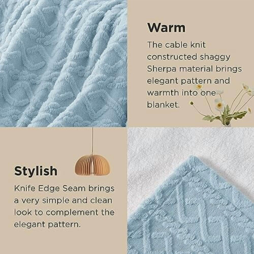 Sherpa Blanket Queen Size Reversible Fleece 2