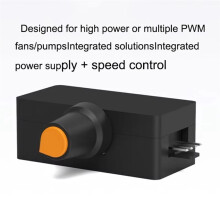 PWM Speed Controller 12V 4Pin Violent Fan Governor PD QC Fast Charging DIY Watercooling Cooler with 1 to 3 Adapter Cable