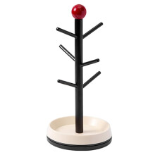 Epeiushome Rotatable Nordic Solid Wood Cup Holder Tea Cup Water Cup Hanger Household Storage Rack Key Rack A