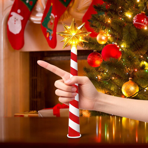 Χειριστήριο με ραβδί Voice Star Red Magic Christmas Light, ασύρματο τηλεχειριστήριο μουσικής για 1